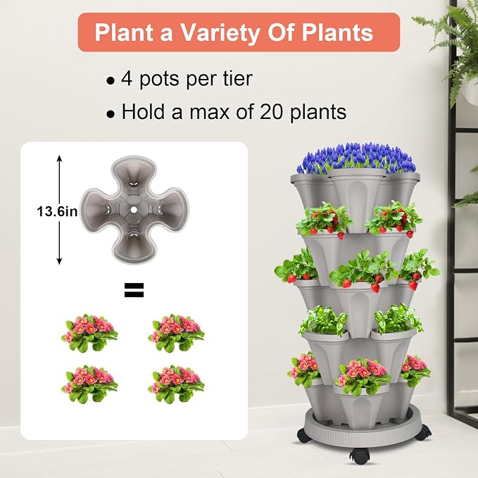 DUNCHATY Stackable Vertical Garden Planter - Image 4