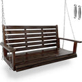 Wooden Porch Swing, Ergonomic Seat, Bench Swing by MegaCasa