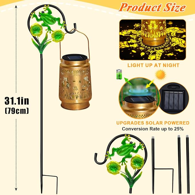 Frog Solar Lanterns Outdoor Waterproof - Image 4