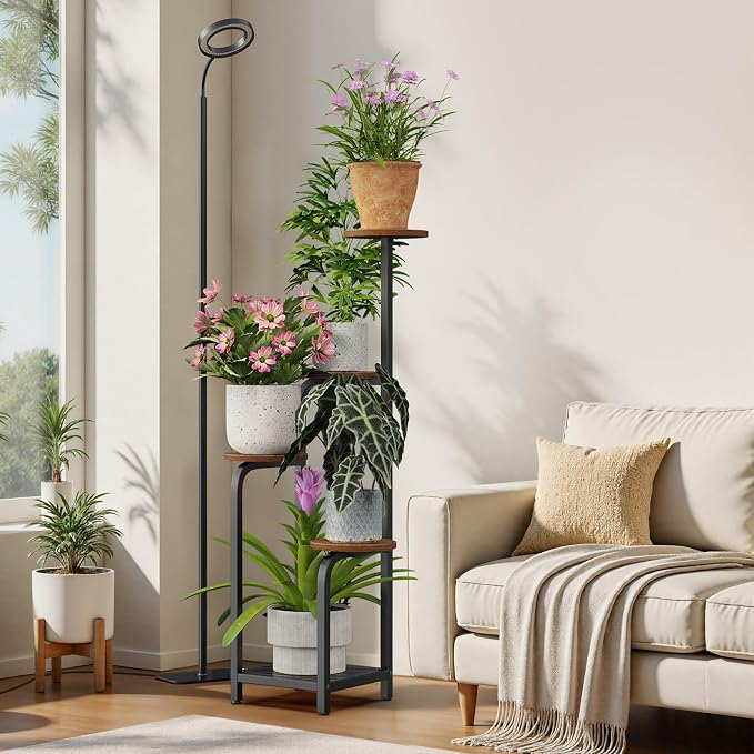 TOSKING 5 Tier Metal Plant Stand Indoor 48''H Tall, Heavy Duty Plant Shelf - Image 2