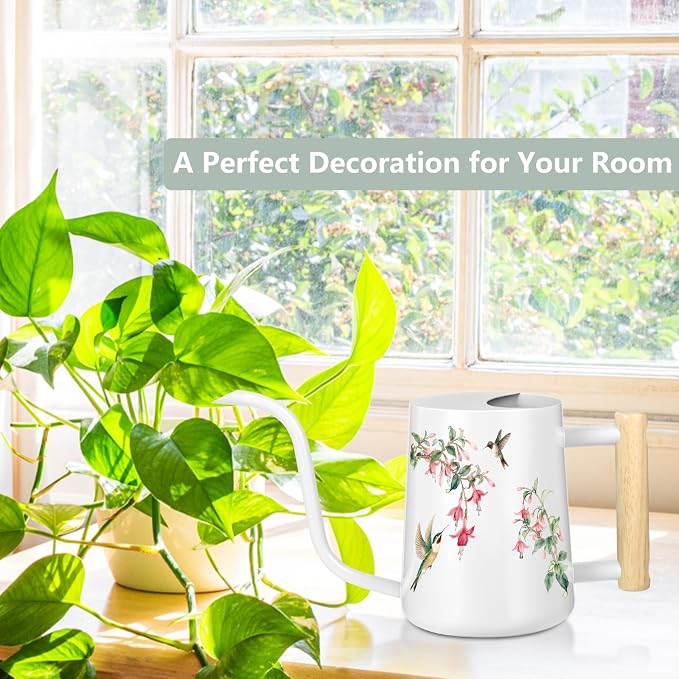 Watering Can Indoor Plants, 35oz Small Stainless Steel Metal Watering Can - Image 3