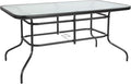 Flash Furniture Tory 31.5" x 55" Rectangular Tempered Glass Metal Patio Table by FlashFurniture