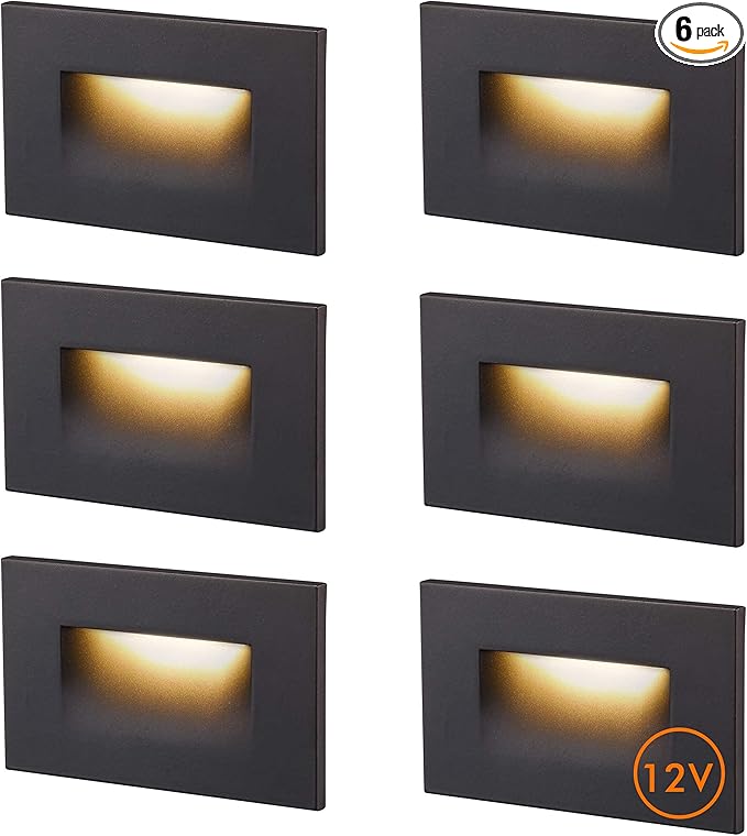 CLOUDY BAY 12V Low Voltage 3 Color Indoor and Outdoor LED Step Light, by CLOUDYBAY