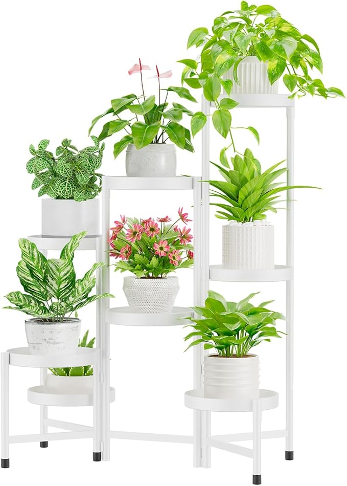 iDavosic.ly Plant Stand Indoor Outdoor, 8 Tier Corner Metal Flower Display by iDavosicly