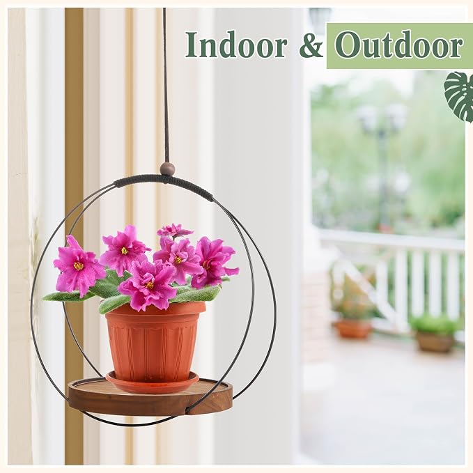 3 Pack Hanging Planters for Indoor Black Plant Hanger - Image 3