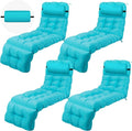 4 Pieces Outdoor Chaise Lounge Cushions by DoubleFill