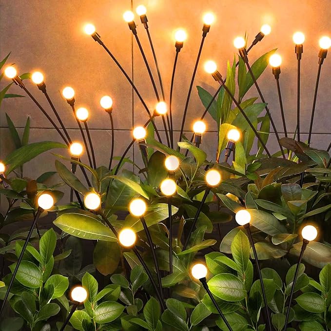Solar Garden Lights Outdoor, 4 Pack 32LED Swaying Light Waterproof Solar Lights by NBQQ