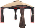 APEX GARDEN 4 Poles Brown Corner Curtain Set by APEXGARDEN