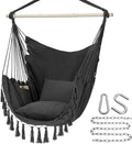 Y- STOP Hammock Chair Hanging Rope Swing, Max 500 Lbs, 2 Cushions Included by Y-STOP