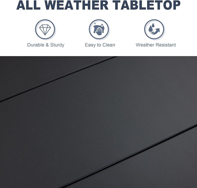 VICLLAX 3 Pieces Patio Outdoor Dining Set - Image 7