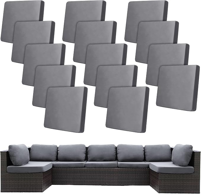 14Pcs Stretch Patio Cushion Covers, Outdoor Couch Covers Replacement, Outdoor by BIETYONE