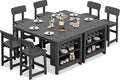 SERWALL 8-Piece Counter Height DiningTable Sets by SERWALL