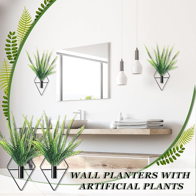 2 Pieces Black Wall Decor Hanging Planters - Image 7