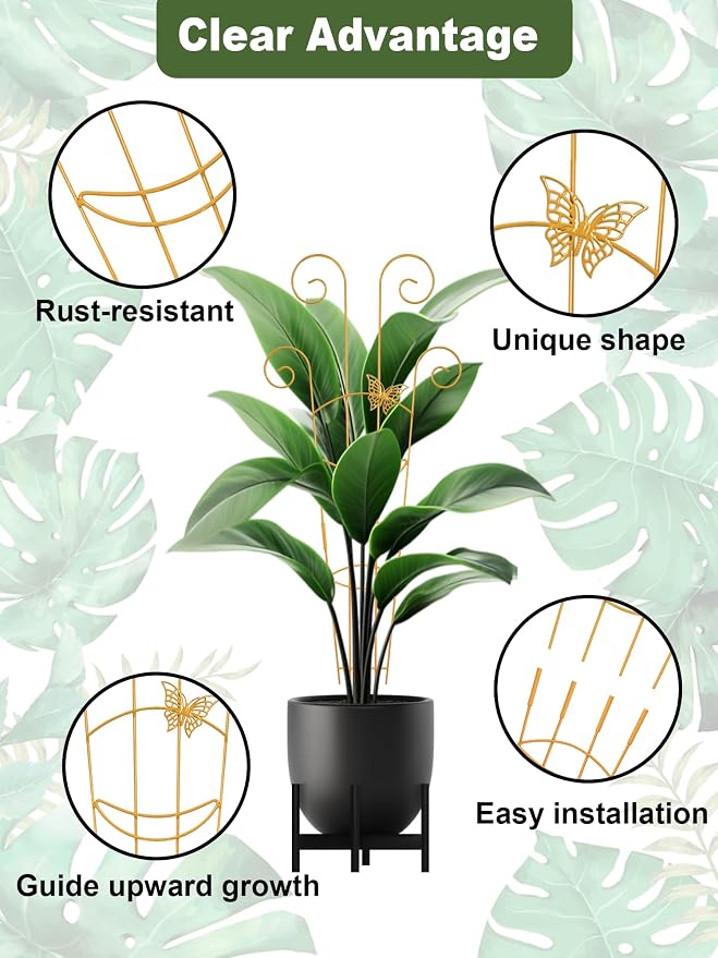 4Pcs Indoor Plant Trellis for Potted Plants, Houseplant Support Stakes for Ivy - Image 3
