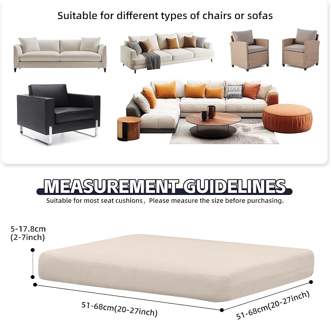 12Pcs Patio Cushion Covers, Outdoor Cushions Covers, Stretch Cushion Covers - Image 2