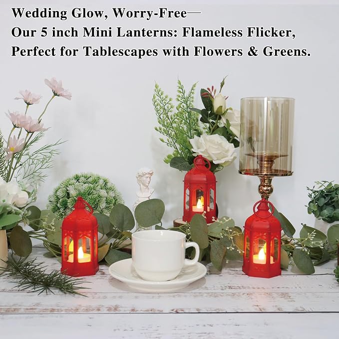 LLQ 8Pcs Mini Moroccan Lantern Decor - Image 8