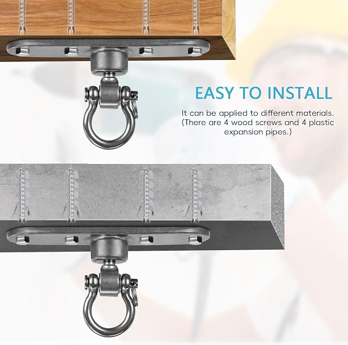 Swing Hanger Heavy Duty Anti-Rust 180° & 360° Bearings1500 lb Capacity Smooth - Image 6