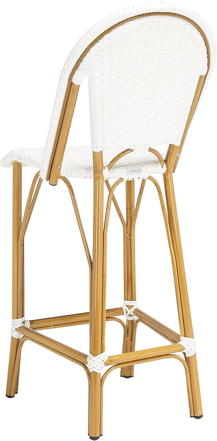 Safavieh PAT4008C Outdoor Collection Ford White French Bistro 30-inch Bstro Bar - Image 8