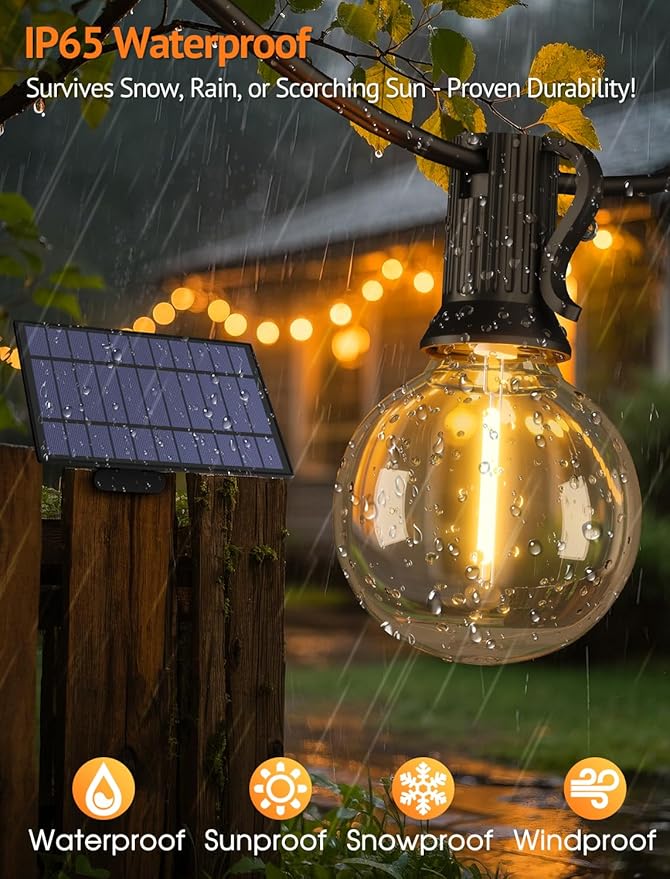 50FT Solar String Lights Outdoor - Image 5