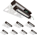 GKOLED 8-Pack Replaceable 6.8" LED Hardscape Lights, Low Voltage Retaining Wall by GKOLED