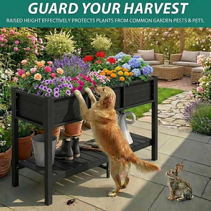 YITAHOME 48x18x30in Raised Garden Bed HDPE, Weather-Resistant Poly Lumber - Image 2