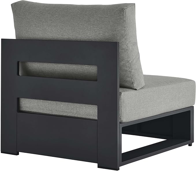 Modway Tahoe Aluminum Armless Patio Gray Modular Weather-Resistant - Image 5