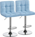 Yaheetech Bar Stools Set of 2, Adjustable PU Leather Swivel Barstools, Modern by Yaheetech