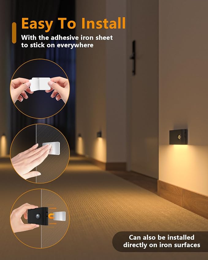 WILLED Stair Lights Indoor, Warm White Rechargeable Night Light, Wireless - Image 6