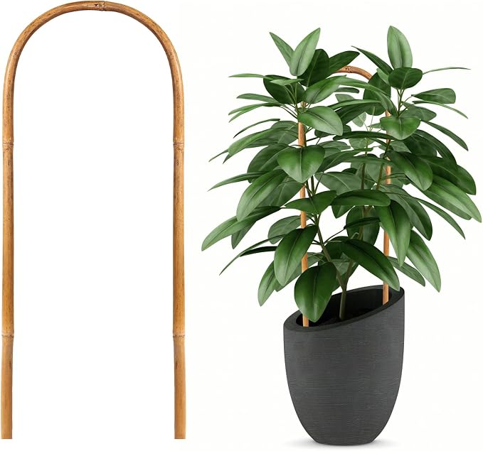 Bamboo Trellis, 20 Pack U-Hoop & U-Shape Garden Trellis by Hanaruer