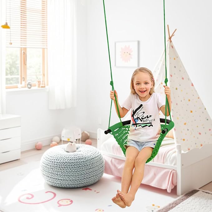 JKsmart 2 Pack Kids Swing Seat, Heavy Duty Rope Play Secure Children Swing Set - Image 6