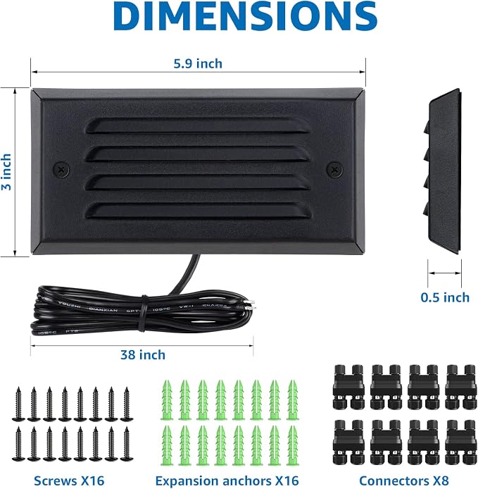 SUNVIE Low Voltage Step Lights 5W LED Step Lights Outdoor 3000k Low Voltage - Image 7