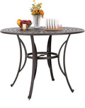 PHI VILLA Cast Aluminum Round High Bar Dining Tables by PHIVILLAThepioneerofcomfortablehouseholdsupplies