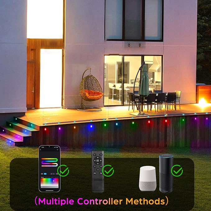 LED Deck Lights Kit, IP67 Waterproof 12V Step Lights Outdoor - Image 9