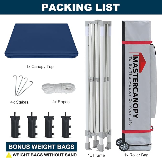 MASTERCANOPY Pop Up Canopy Tent Commercial Grade 10x10 Instant Shelter - Image 9