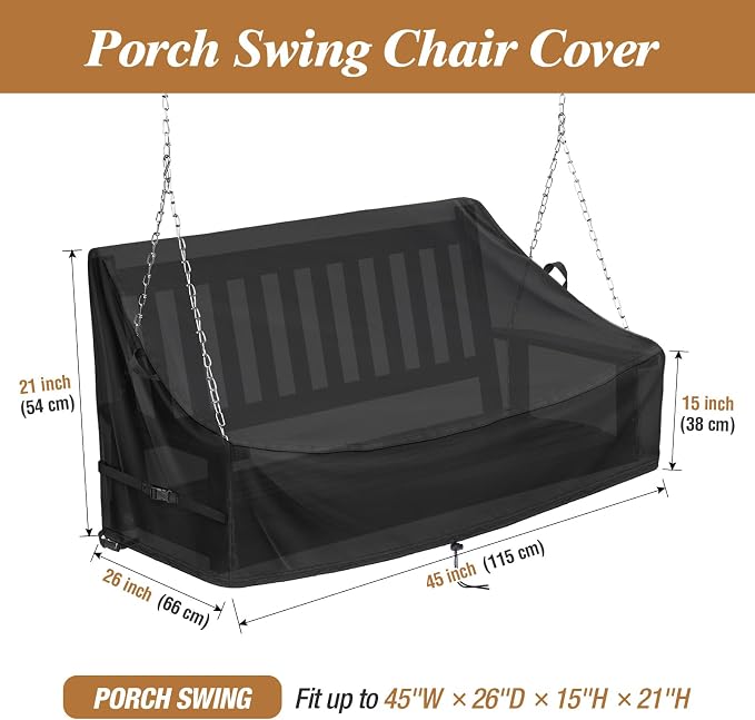 Kasla Porch Swing Seat Cover, Waterproof Swing Covers - Image 2