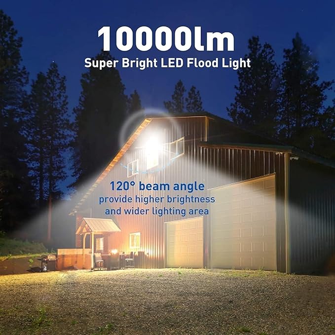 2Pack LED Flood Light Outdoor, 250W LED Work Light 25500lm - Image 3