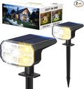 DAMINY Solar Spotlights Outdoor Waterproof IP65, 2 CCT, 4 Lighting Modes Solar by DAMINY