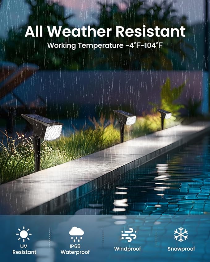 SOLPEX Solar Lights Outdoor Waterproof IP65, Landscape Spotlights Outdoor - Image 4