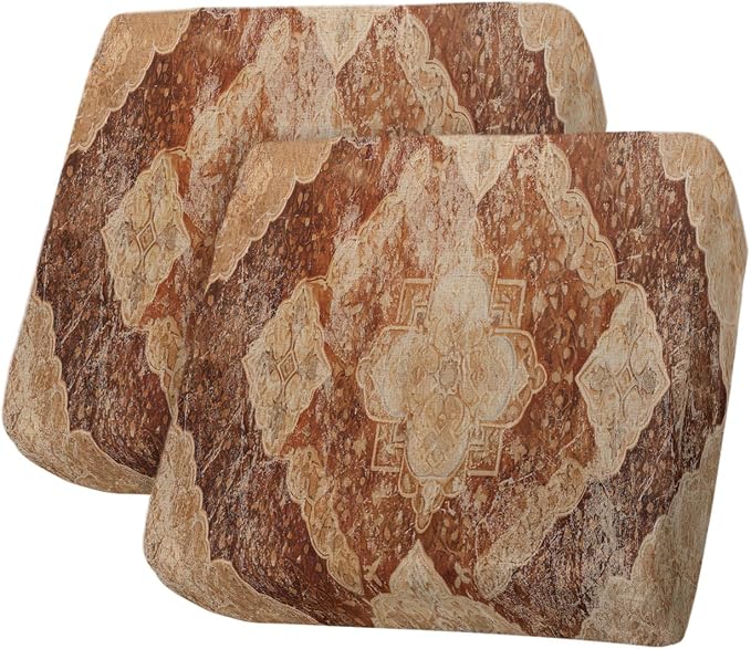 Brown Abstract Stretch Couch Sofa Cushion Covers, Sectional/Individual/L/T by Falaniique
