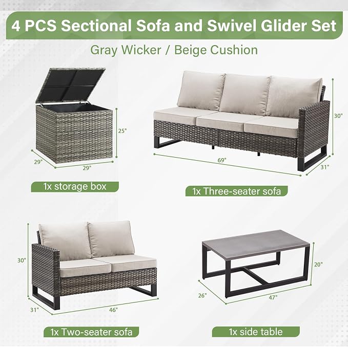 Belord 5-Seater Patio Conversation Set - Image 2