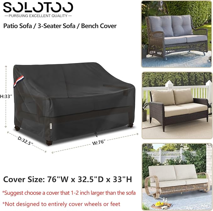 Outdoor Furniture Covers Waterproof Heavy Duty 3 Seater Outdoor Couch Cover - Image 3