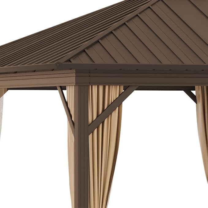 Outsunny 10' x 12' Hardtop Gazebo Canopy - Image 9