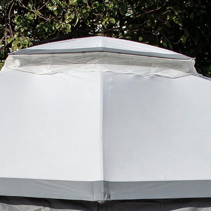 Outsunny 10' x 12' Outdoor Gazebo, Patio Gazebo Canopy Shelter w/Double Vented - Image 6