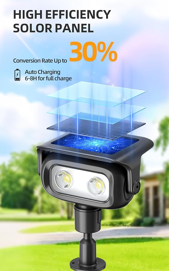 ROSHWEY Solar Spot Lights Outdoor, Waterproof Spotlights - Image 8