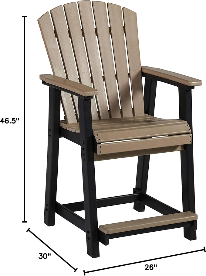 Signature Design by Ashley Outdoor Fairen Trail HDPE Patio Barstool - Image 3