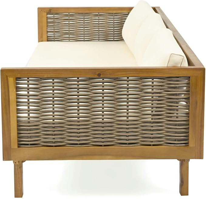 LUMISOL Patio Daybed with Rattan Armrests - Image 5