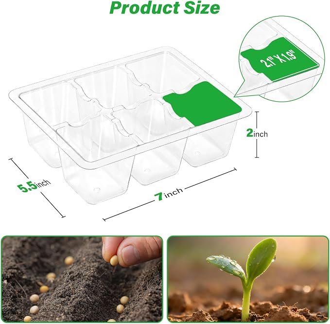 Bonviee 10 Packs Seed Starter Tray - Image 2