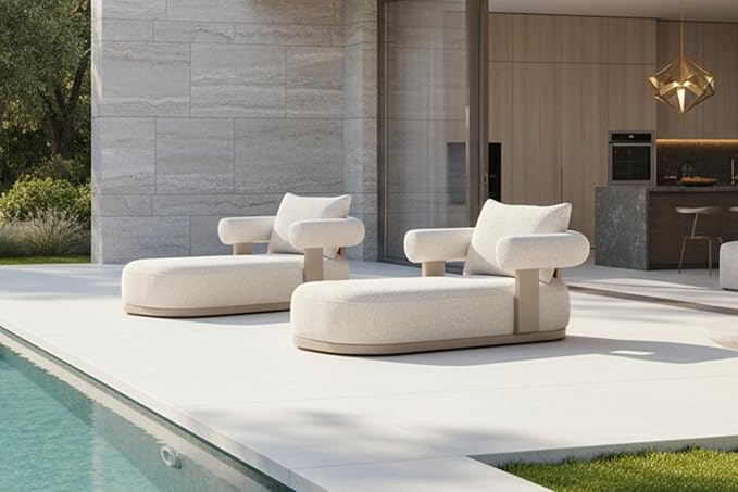 PURPLE LEAF Outdoor Chaise Lounge Chairs Set of 2 Modern Luxury Aluminum - Image 9