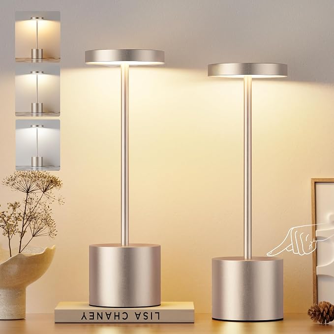 Kakanuo Cordless Table Lamp, 4000mAh Rechargeable Battery Powered Lamps - Image 6