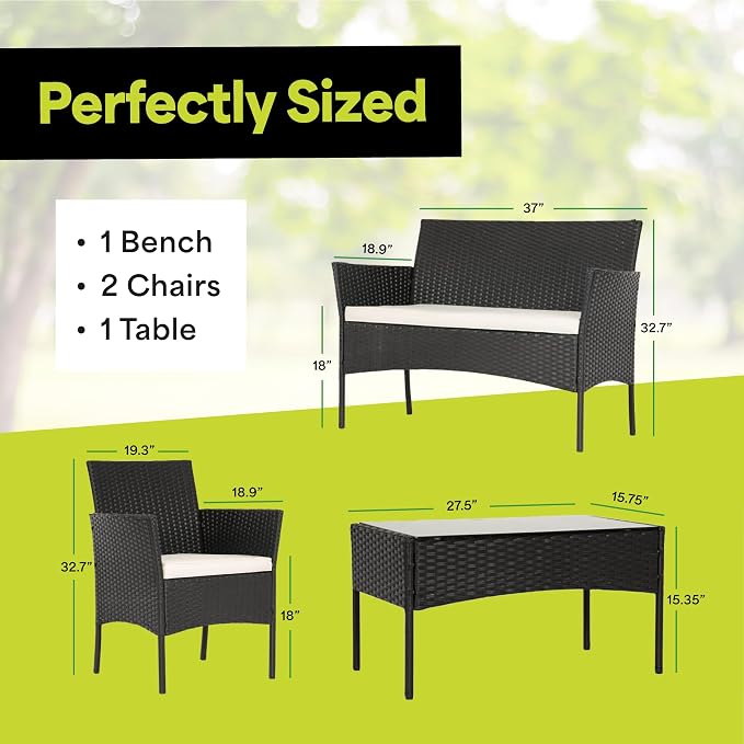 EconoHome 4-Piece Outdoor Patio Furniture Set - Image 7